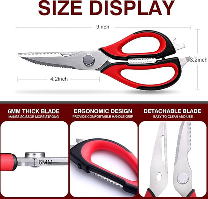 Kitchen Scissors All Purpose for Food, Heavy Duty Kitchen Shears that Come Apart - Image 2