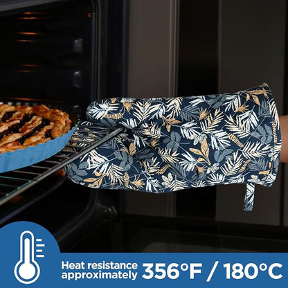 BONTHEE Oven Gloves Extra Long Cotton Cooking Gloves - Image 4