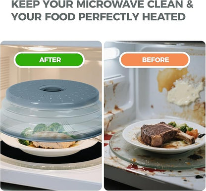 12" Large Microwave Splatter Cover & Silicone Mat, Foldable Food Cover and - Image 4