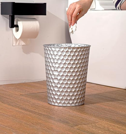 Venalys Small Metal Trash Can Wastebasket, Decorative Honeycomb Garbage Can - Image 8