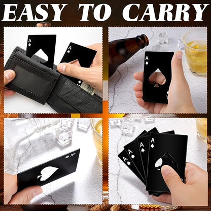 Chumia Poker Card Bottle Openers Stainless Steel Poker Card Beer Ace Bottle Cap - Image 4