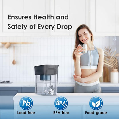 Waterdrop Slim Alkaline Water Filter Dispenser, Large 35-Cup, Up to PH 9.5 - Image 6
