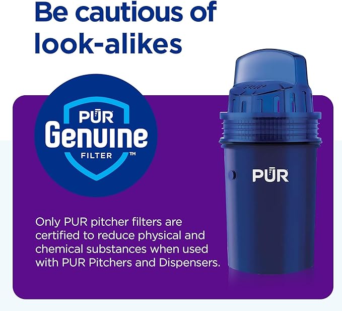 PUR Water Pitcher & Dispenser Replacement Filter 4-Pack, Genuine PUR Water - Image 6