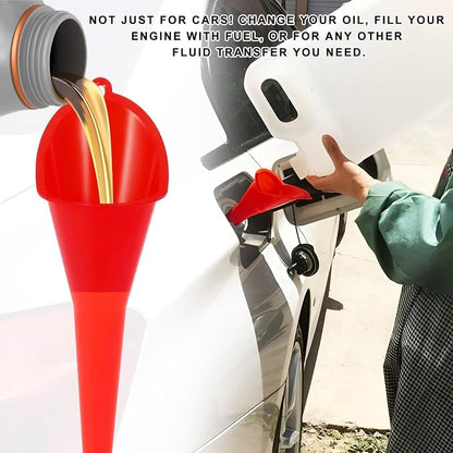 Oil Funnel, Plastic Long Neck Multi-Purpose Spill Saver Funnel, Engine Oil - Image 6