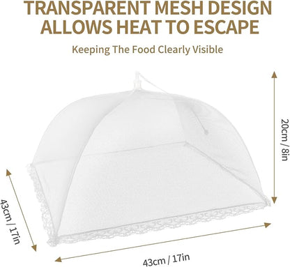 NEPAK 6 Large and Tall Food Covers, Pop-up Mesh Food Covers Nets - Image 3