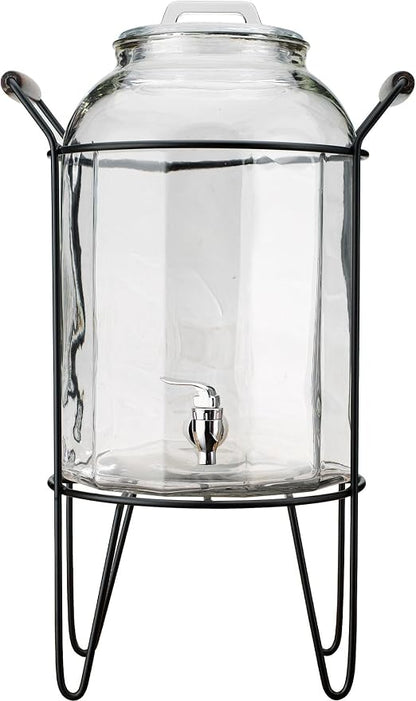 3 Gallon Glass Ice Cold Beverage Dispenser - - Image 4