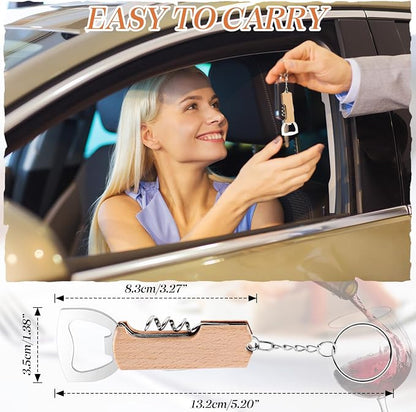 Ziliny 24 Pcs Bottle Opener Keychain Bulk Wine Bottle Beer Opener Keychain - Image 6