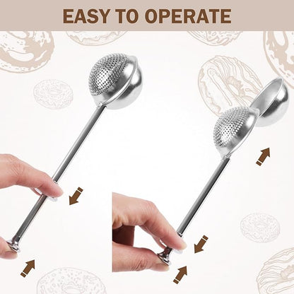 2pcs Stainless Steel Loose Tea Leaf Steeper&Sugar Shaker Duster Sifter 2 in 1 - Image 5