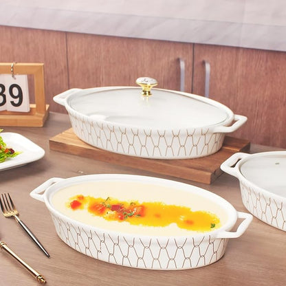 insongdafa 11" x 7.5" Ceramic Oval Casserole Dish - Image 4