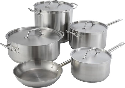 Winco Heavy-Duty Stainless Steel Sauce Pan - Image 9
