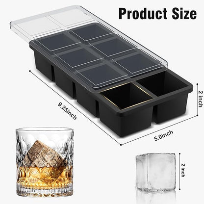 Samuelworld Large Ice Cube Tray: 2024 Upgraded Silicone Square Ice Cube Mold - Image 2