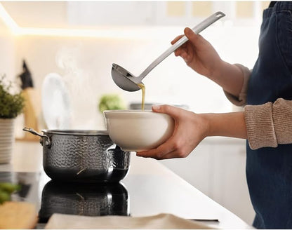 HIC Kitchen Ladle with Long Handle, 18/8 Stainless Steel, 12.5-Inches, 3-Ounce - Image 4