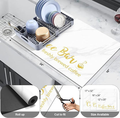 Findosom Dish Drying Mat, Cuttable Drying Mat - Image 2