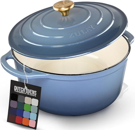 Zulay Kitchen 6 Quart Enameled Cast Iron Dutch Oven Pot by ZulayKitchen