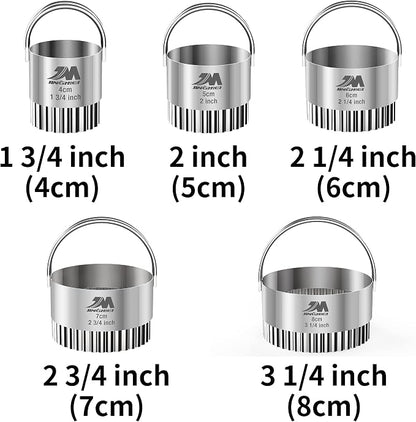 Fluted cookie cutter Set 1.75inch 2inch 2.25inch 2.75inch 3.25inch, Stainless - Image 3