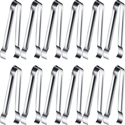 Gejoy 12 Pieces Sugar Ice Tongs Stainless Steel Mini Serving Appetizers Small by Unknown