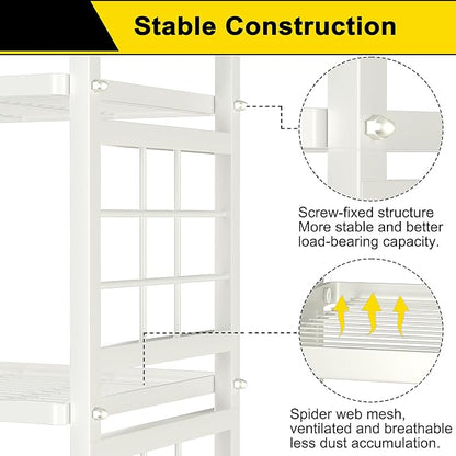 GIOTORENT 5-Wire Standing Storage Shelves, Metal Shelving Unit Pantry Rack - Image 5