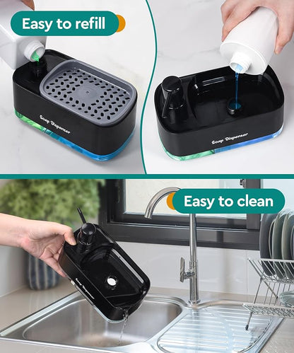 Kitchen Dish Soap Dispenser Set，Dish and Hand Soap Dispenser - Image 4