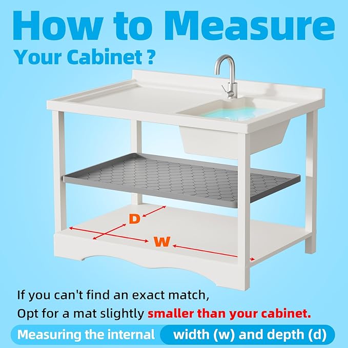 Winisok Silicone Under Sink Mat 25" x 22", kitchen Essentials and Gadgets - Image 6