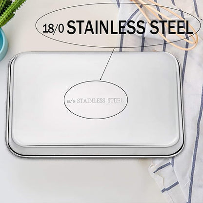 TeamFar Baking Sheet, Stainless Steel Baking Pan Cookie Sheet, Healthy & Non - Image 5