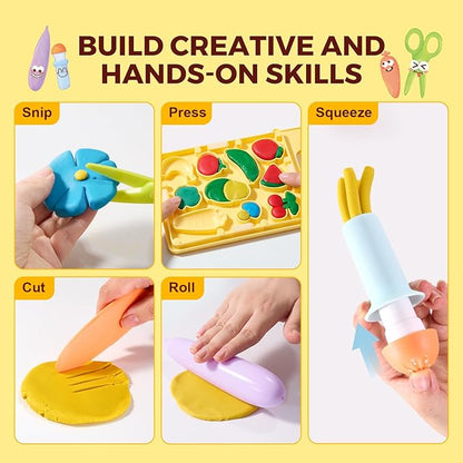 Jar Melo Dough Tool Set, Dough Accessories Includes Cutters, Safety Scissors - Image 3