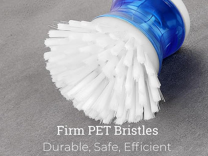 Dish Brush with Soap Dispenser, Firm Bristles Dish Scrubber - Image 2