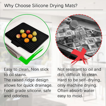 Silicone Drying Mat, Heat-Resistant, Eco-friendly, Hygienic Drying Pad - Image 6