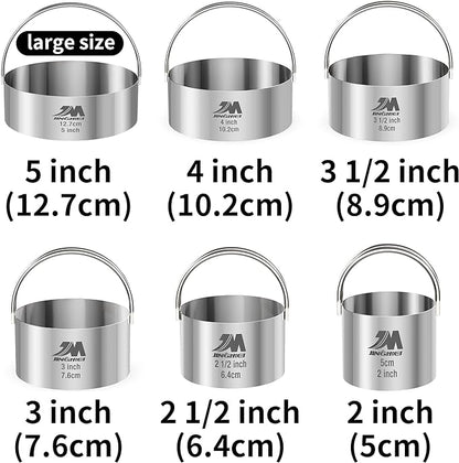 Biscuit Cutter Set for baking 2inch 2.5inch 3inch 3.5inch 4inch 5inch large - Image 2