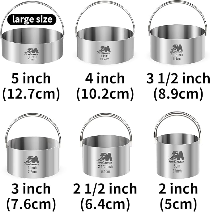 Biscuit Cutter Set for baking 2inch 2.5inch 3inch 3.5inch 4inch 5inch large - Image 3