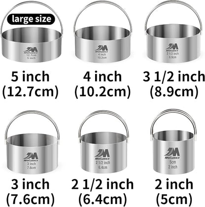 Biscuit Cutter Set for baking 2inch 2.5inch 3inch 3.5inch 4inch 5inch large - Image 3