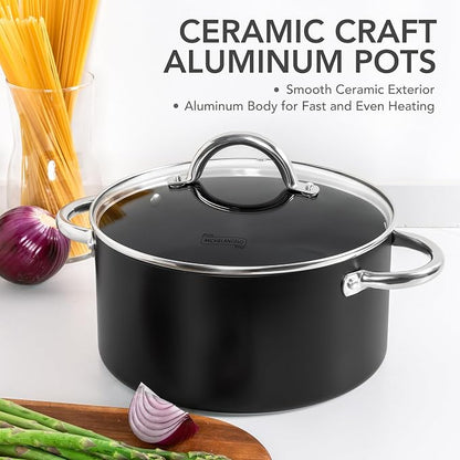 MICHELANGELO Stock Pot with Lid, Nonstick Cooking Pot, 6 Quart Soup Pot with Lid - Image 3