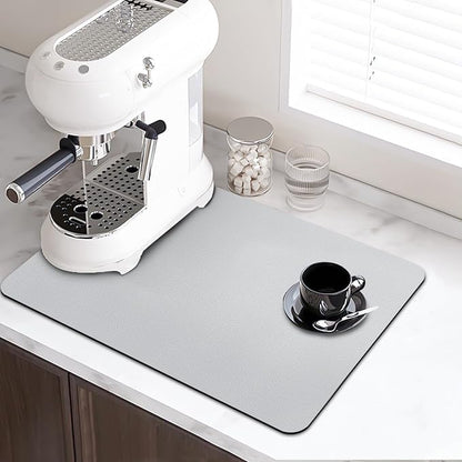 LOPNUR Kitchen Dish Drying Mat, Diatomite Coffee Mat, Super Absorbent Dish - Image 2