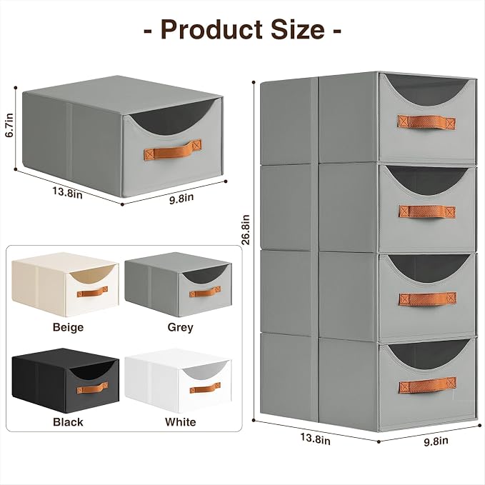 Homsorout Stackable Storage Drawers - Image 3