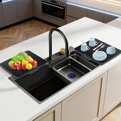 Silicone Dish Drying Mat for Kitchen Counter, Dish Drying Pad, Non-Slip Drain - Image 6
