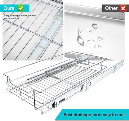 Pull Out Cabinet Organizer 11" W X 17" D, Slide Out Drawers - Image 7