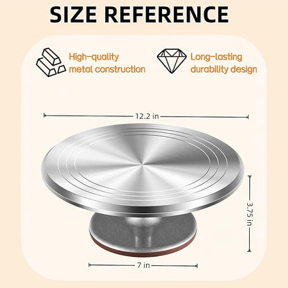 12-Inch Aluminum Alloy Cake Turntable - Image 5