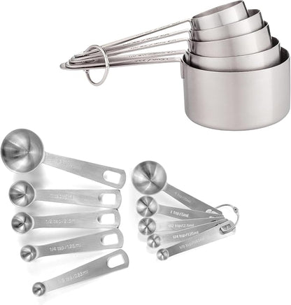 husMait Stainless Steel Measuring Cups & Spoons by husMait