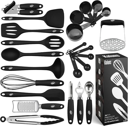 Kaluns Silicone Kitchen Utensils Set 24 Pcs Silicone Cooking Utensils Set by Kaluns%C2%AE