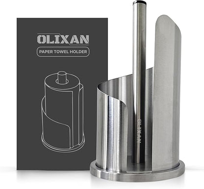 Stainless Steel Paper Towel Holder Countertop, Modern Spiral Cover Design - Image 8