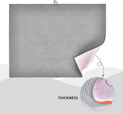 Black Ink Dish Drying Mats for Kitchen Counter, Large 18"x24" Dish Mats for - Image 5
