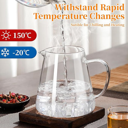 Glass Teapot with Stainless Steel Infuser, Borosilicate Tea Kettle - Image 4