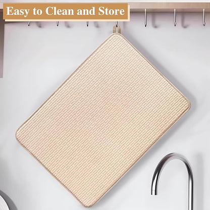 2 Pack XXL Large Microfiber Dish Drying Mat, 24*17 inch Absorbent Dish Drainer - Image 7