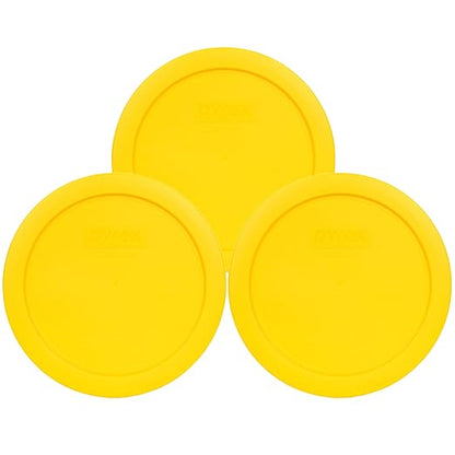 Pyrex 7201-PC 4 Cup Meyer Lemon Yellow Food Storage Replacement Lids by Pyrex