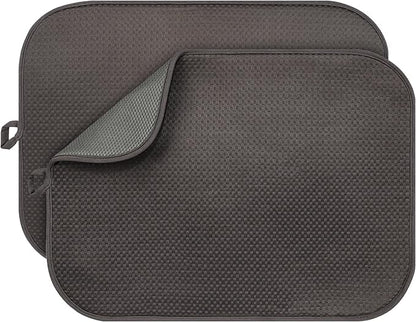 2-Pack Dish Drying Mat 18 x 24 inches – XL Drying Matt Kitchen Counter by FullBeDare