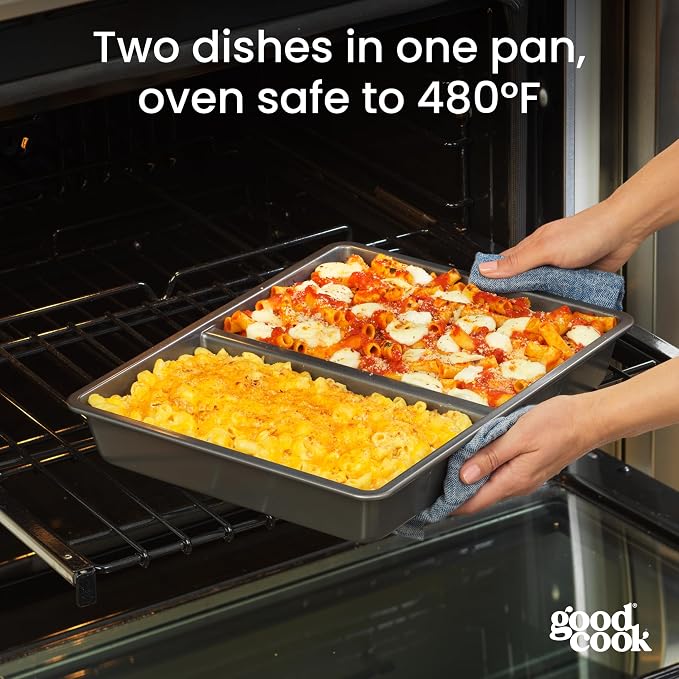 GoodCook Divided Baking Sheet Premium Carbon Steel Nonstick Pan, 11 x 14-Inch - Image 3