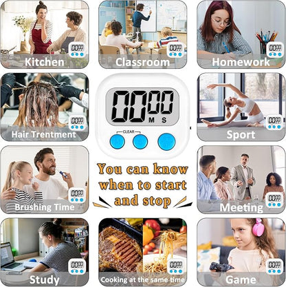 ZILLEEN 12 Pack Kitchen Timers for Cooking Digital Classroom Timers for Kids - Image 5