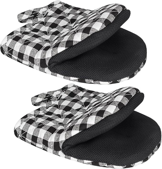 1 Pair Short Oven Mitts by Qulable