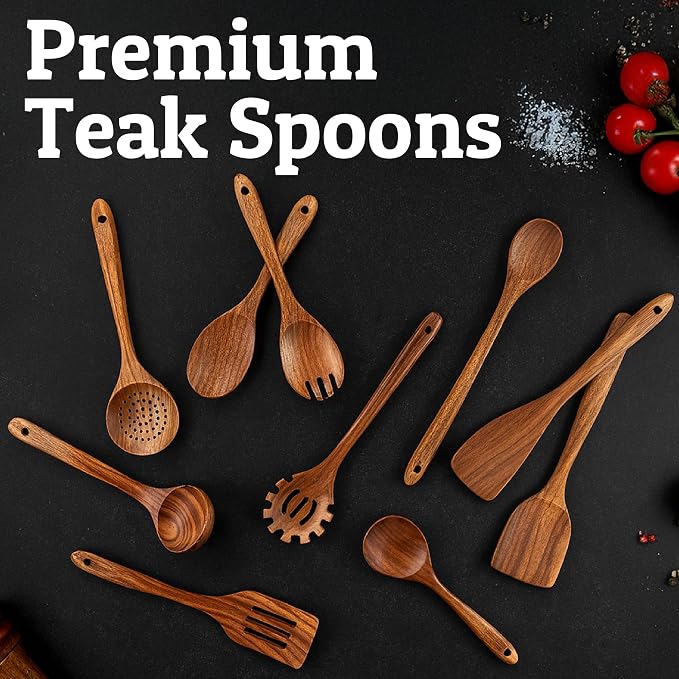 PriorityChef Premium Teak Flat Wooden Spatula - Image 7