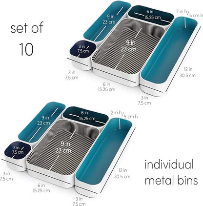 Three by Three Seattle 10 Piece Metal Organizer Tray Set - Image 4