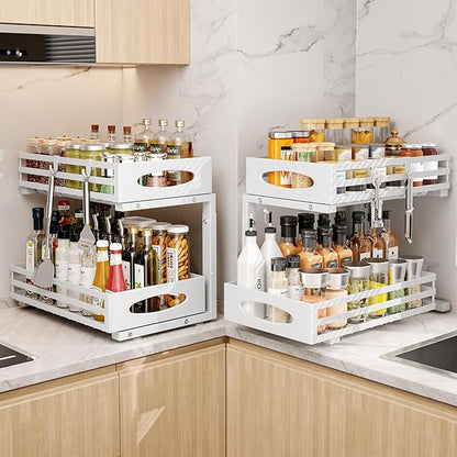 Under Sink Organizer, 2 Tier Under Sink Organizers and Storage, Adjustable - Image 2